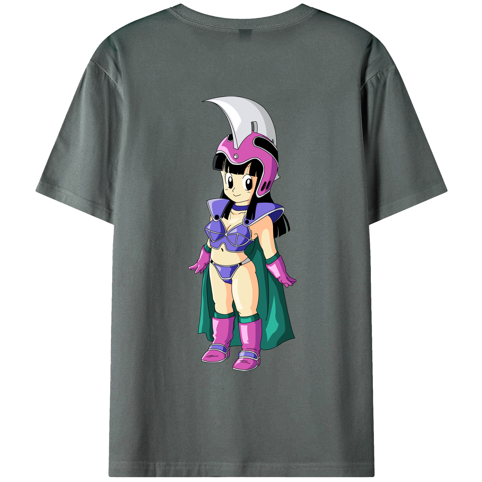 （画像用） ドラゴンボール チチ DRAGON BALL Chichi 綿100％ メンズ半袖Tシャツ（バックプリント） 通気性
